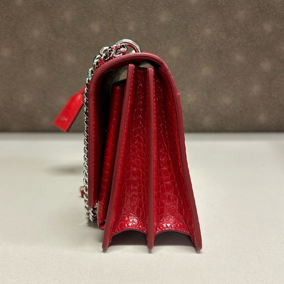 🔥🔥🔥NEW YSL Saint Laurent Sunset crocodile embossed medium bag - Picture 9 of 15